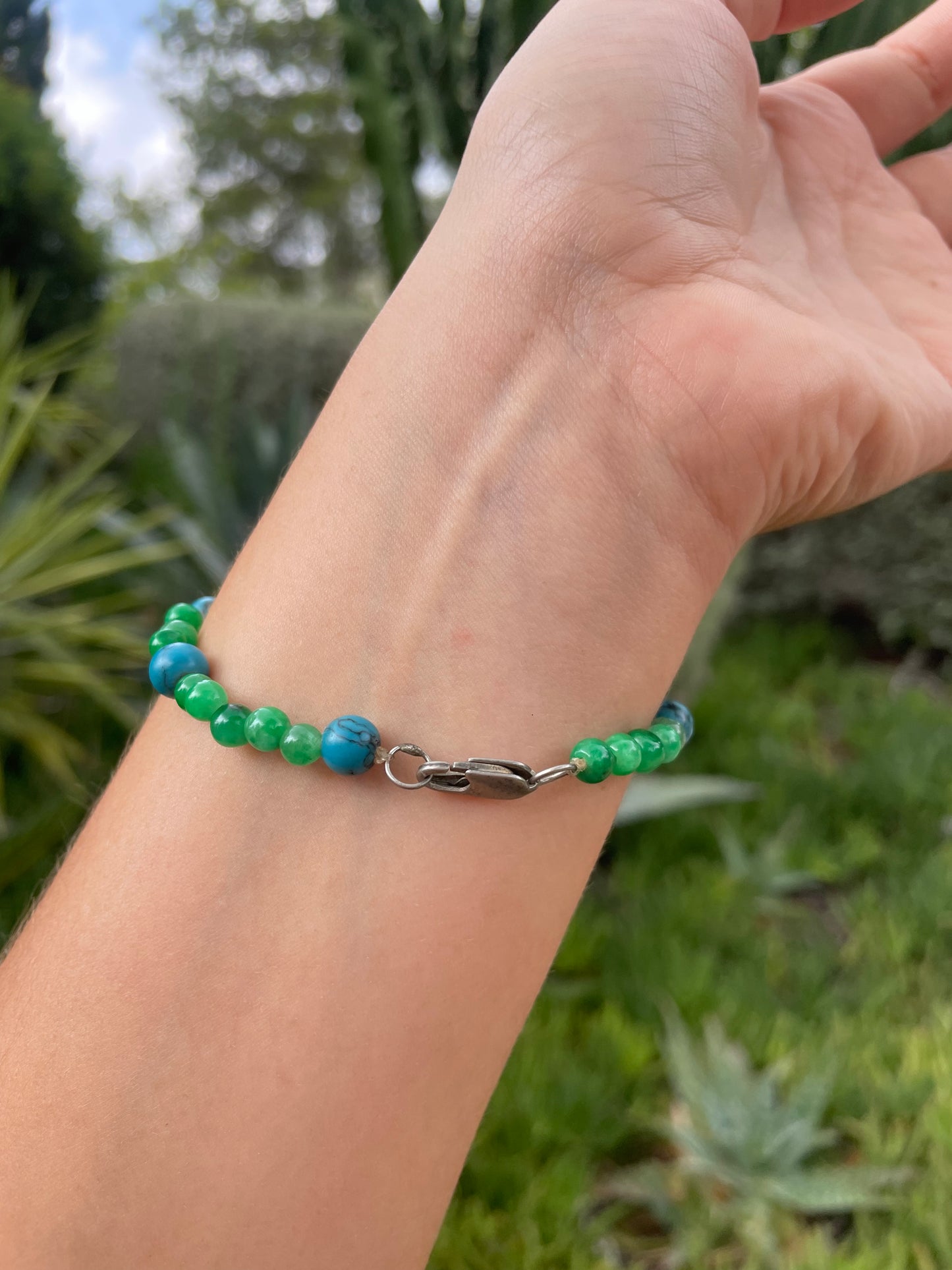 Jade and Turquoise Bead Bracelet