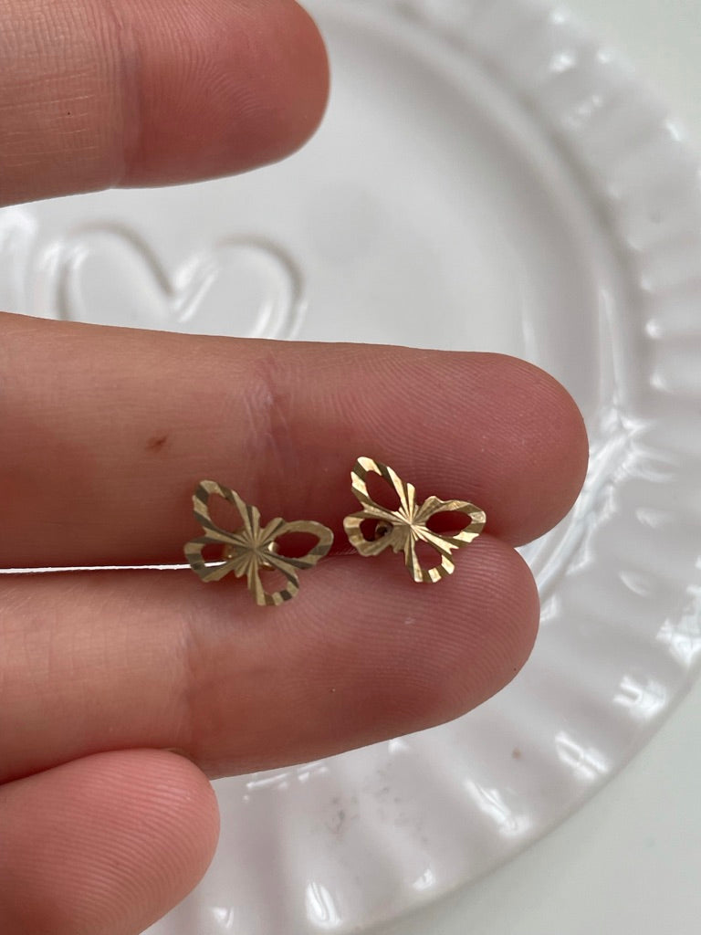 Gold Butterfly Studs