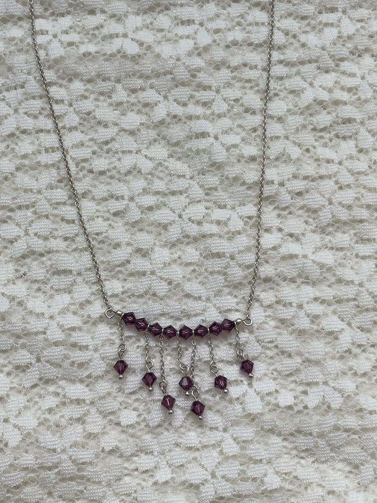 Amethyst Chandelier Necklace