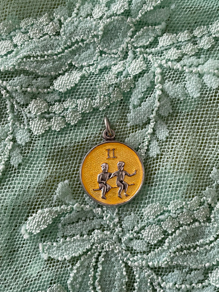 Gemini Zodiac Enamel Charm