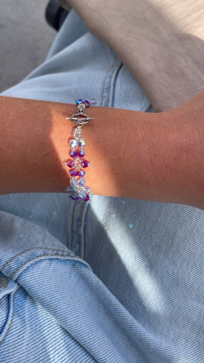 Iridescent Floral Bracelet