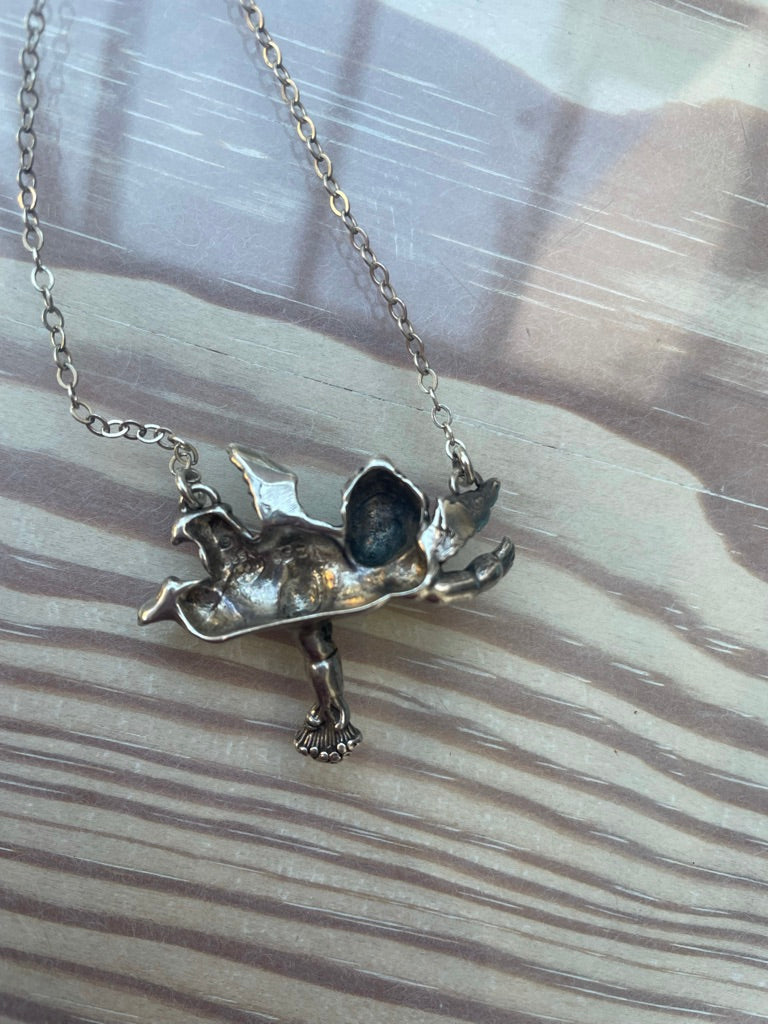 Flying Cherub Necklace