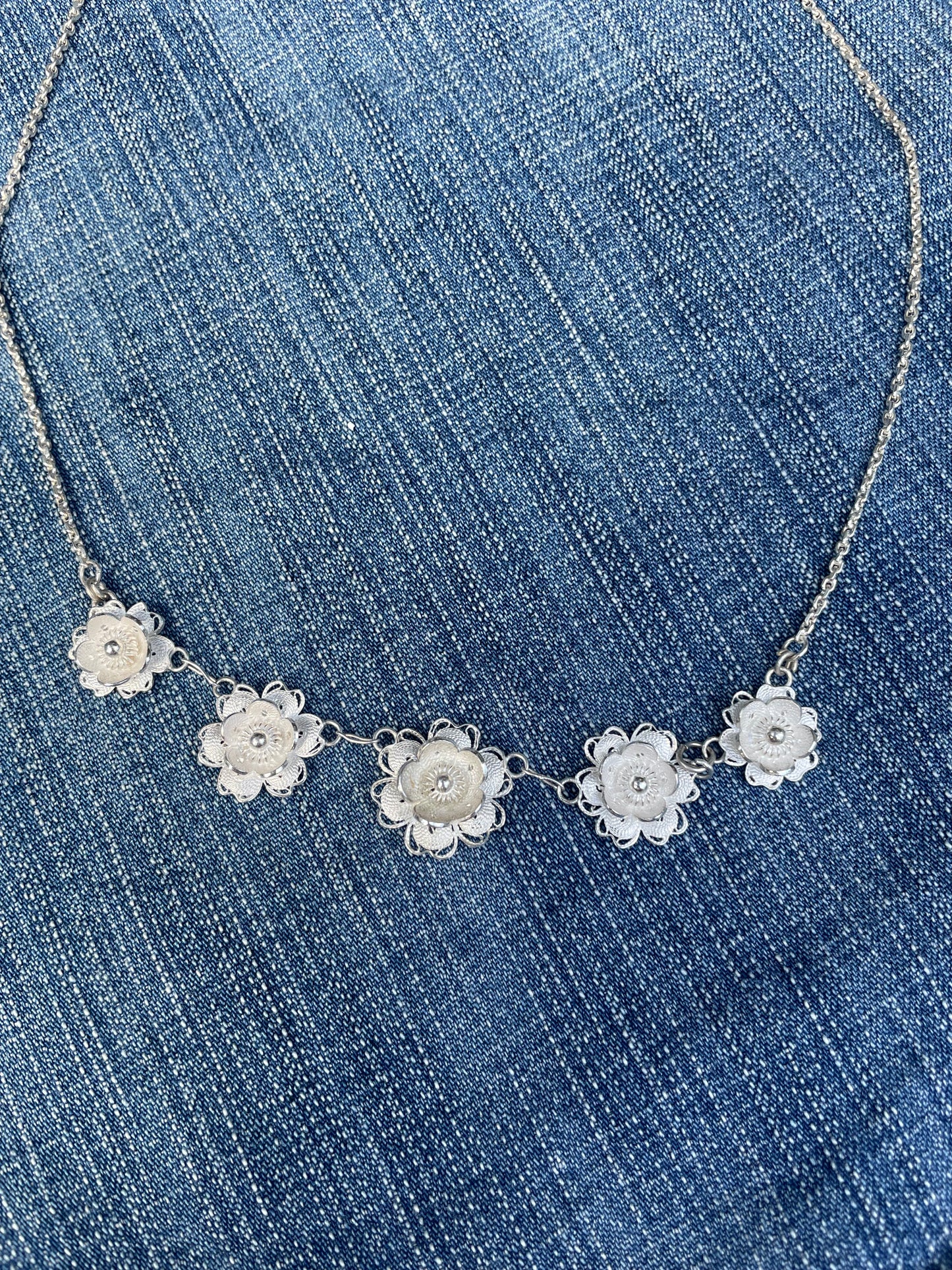 Flower Bib Necklace