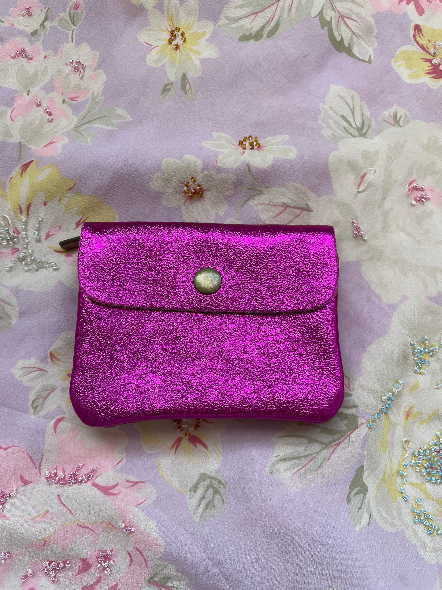 Magenta Pink Jewel Pouch