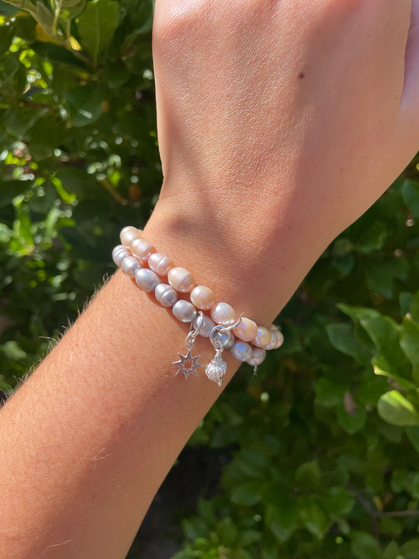 Pearl Shell Charm Bracelet