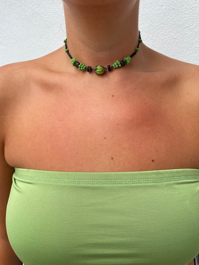 Czech Glass Grapes Choker