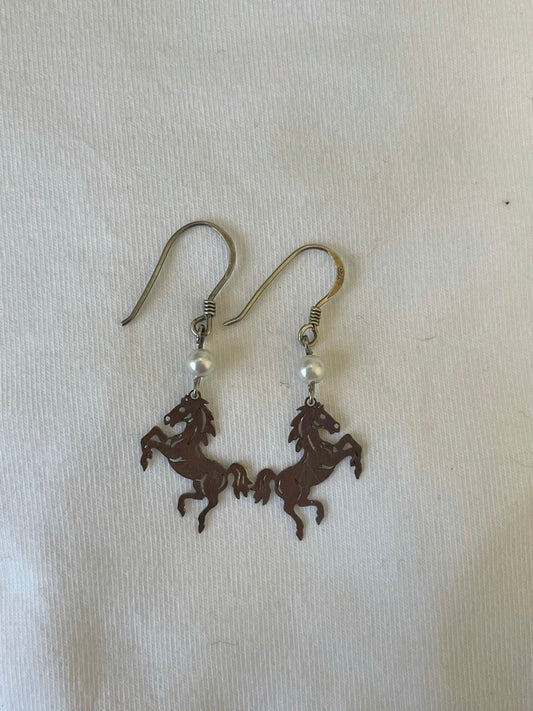 Horse Pearl Earrings