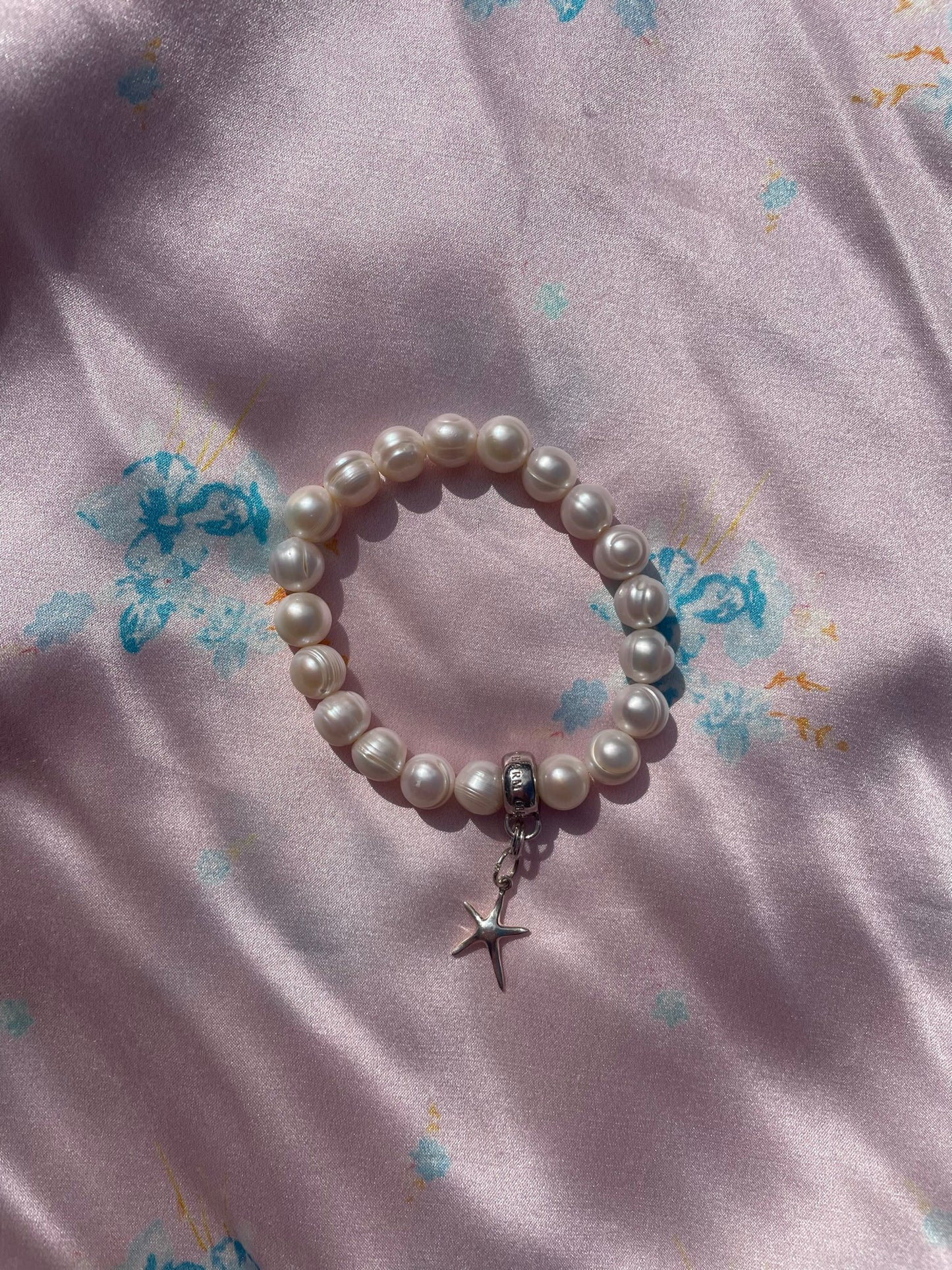 Pearl Starfish Charm Bracelet