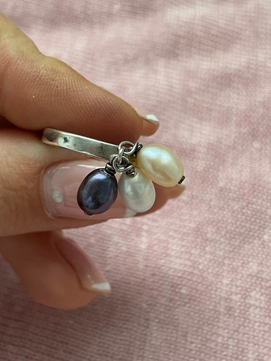 Pearl Charm Ring