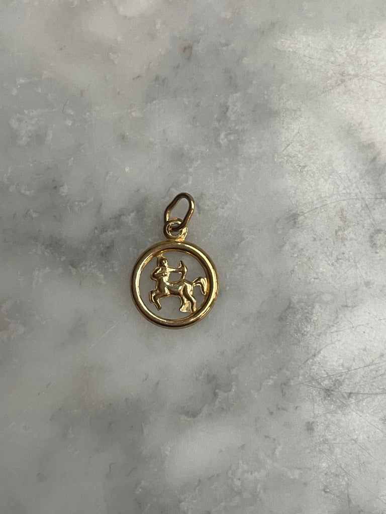 Gold Sagittarius Charm