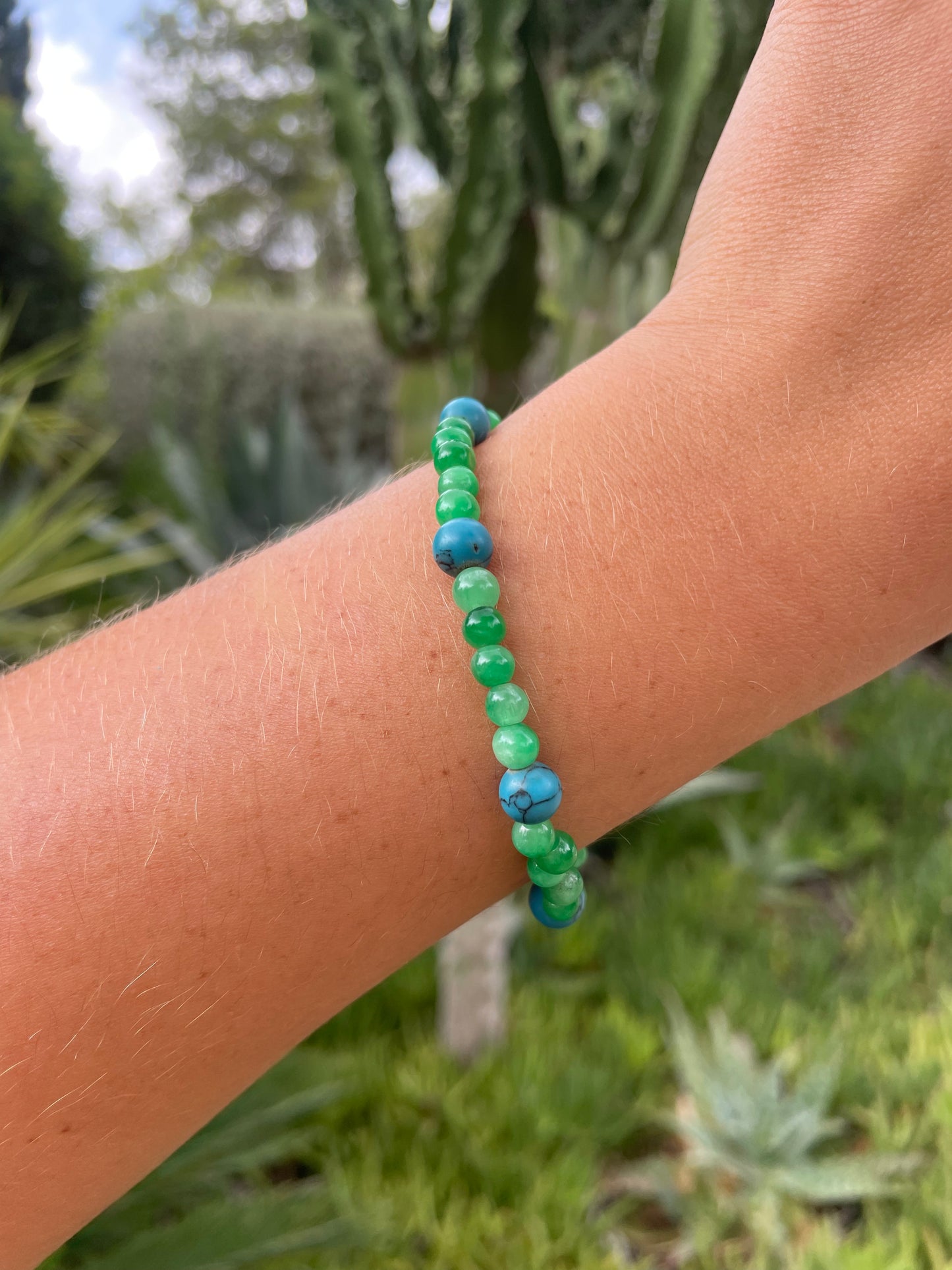 Jade and Turquoise Bead Bracelet