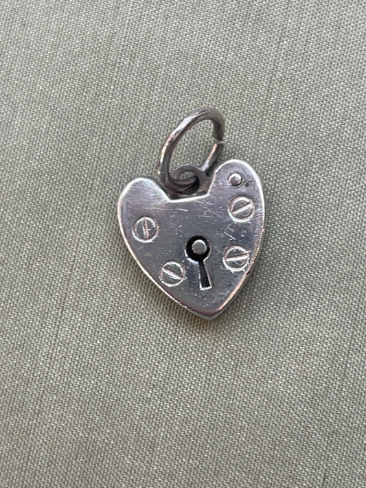 Heart Padlock Charm