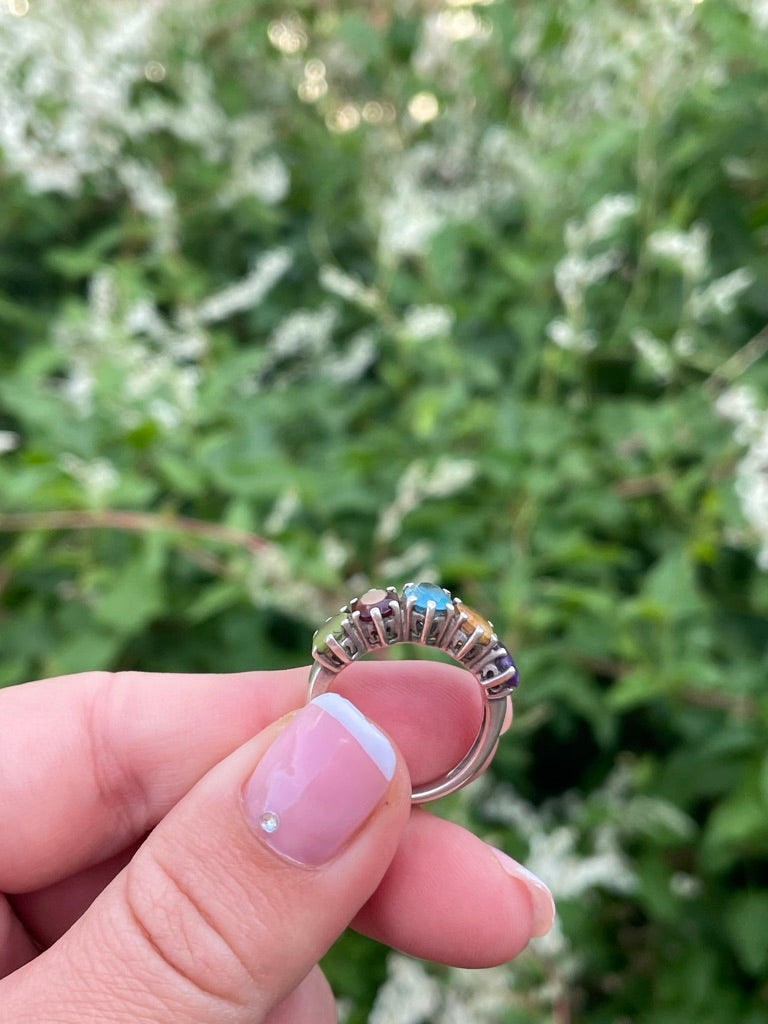 Multigem Half Eternity Ring