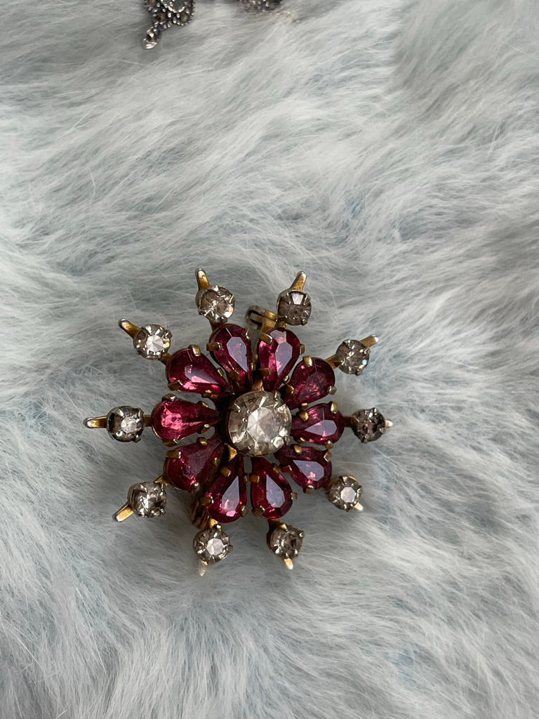 Pink Diamante Brooch