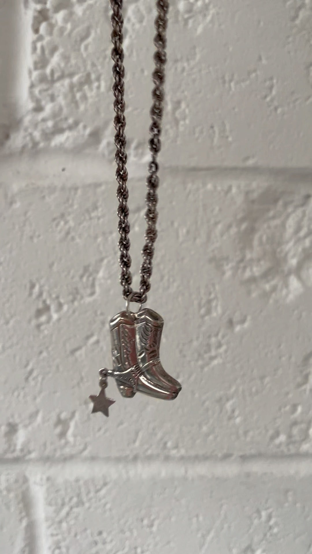 Chunky Cowboy Boot Necklace