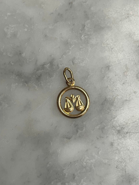 Gold Libra Charm