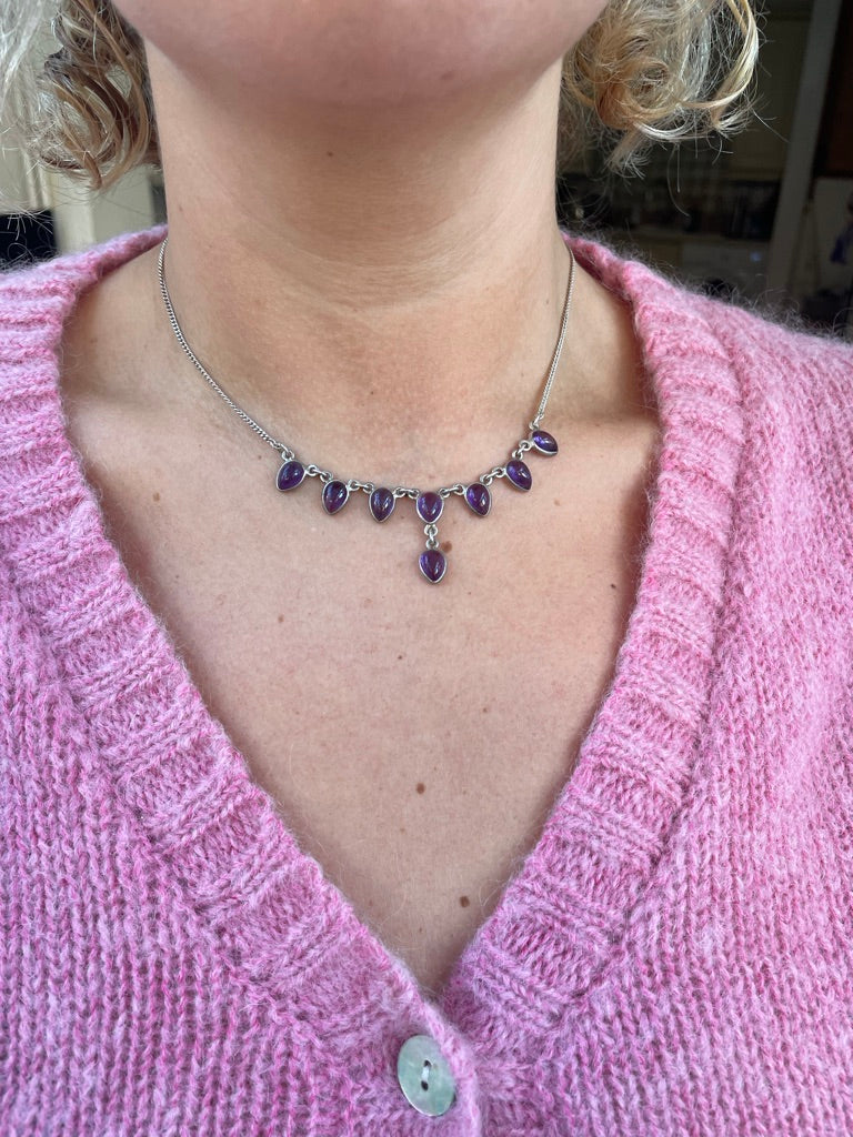 Amethyst Bib Necklace