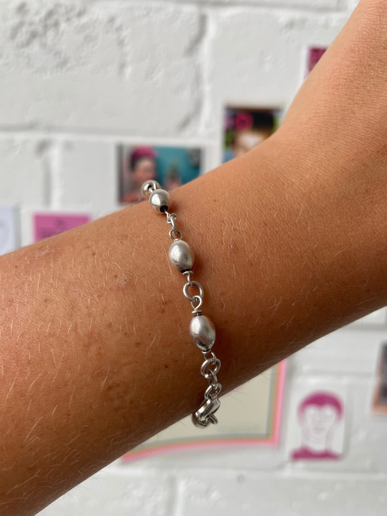 Silver Bead Bracelet