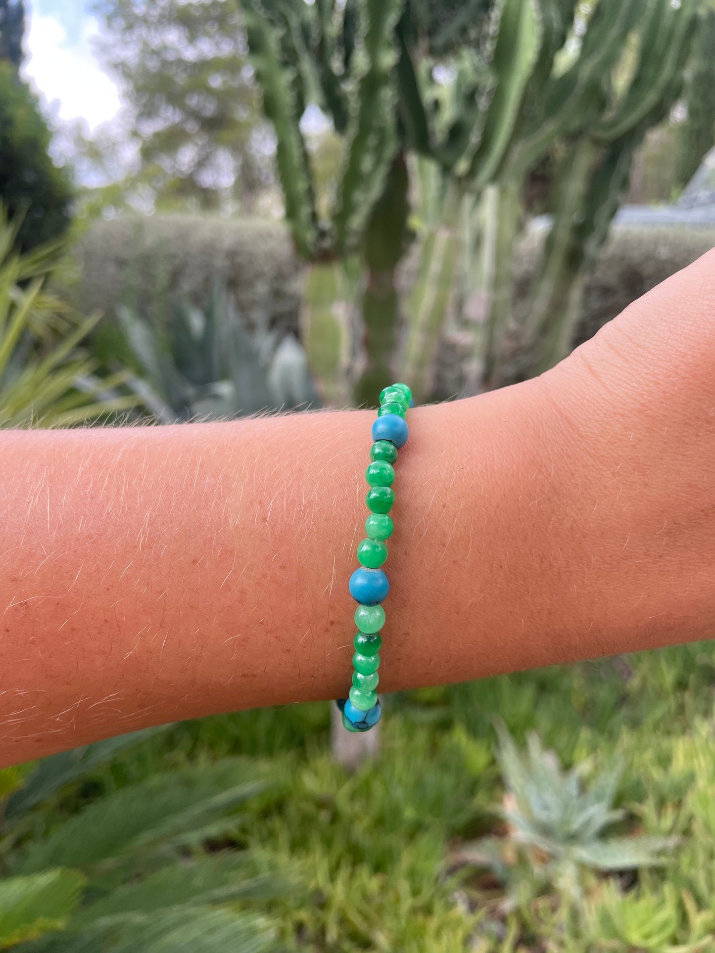 Jade and Turquoise Bead Bracelet