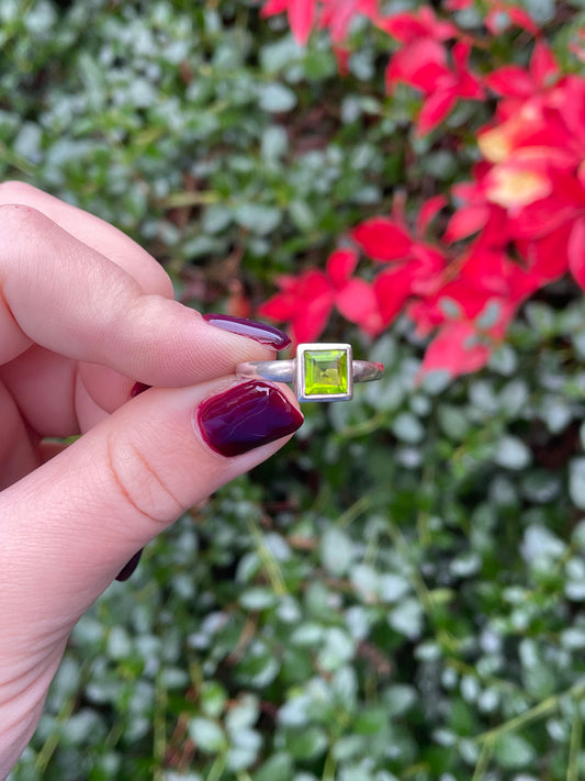 Green Square Ring