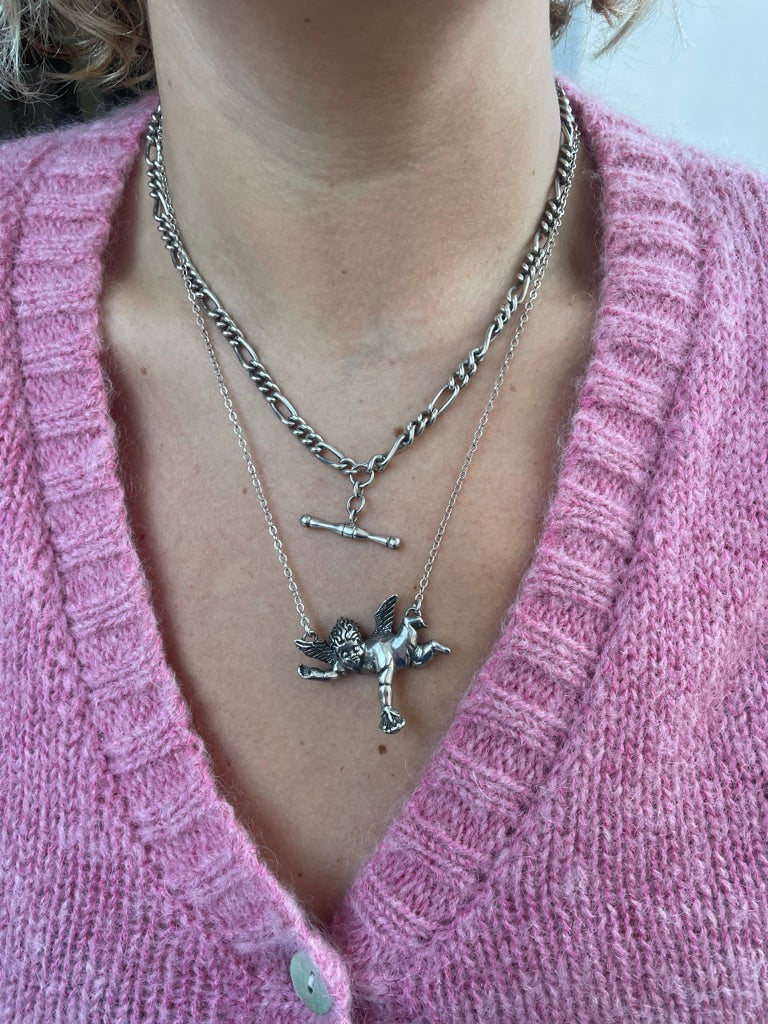 Flying Cherub Necklace