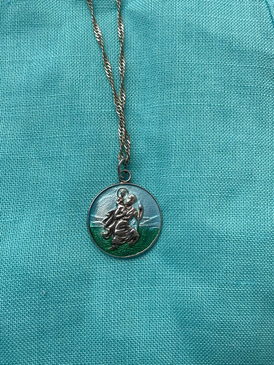 Round Enamel St Christopher