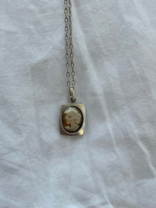 Rectangle Cameo Necklace