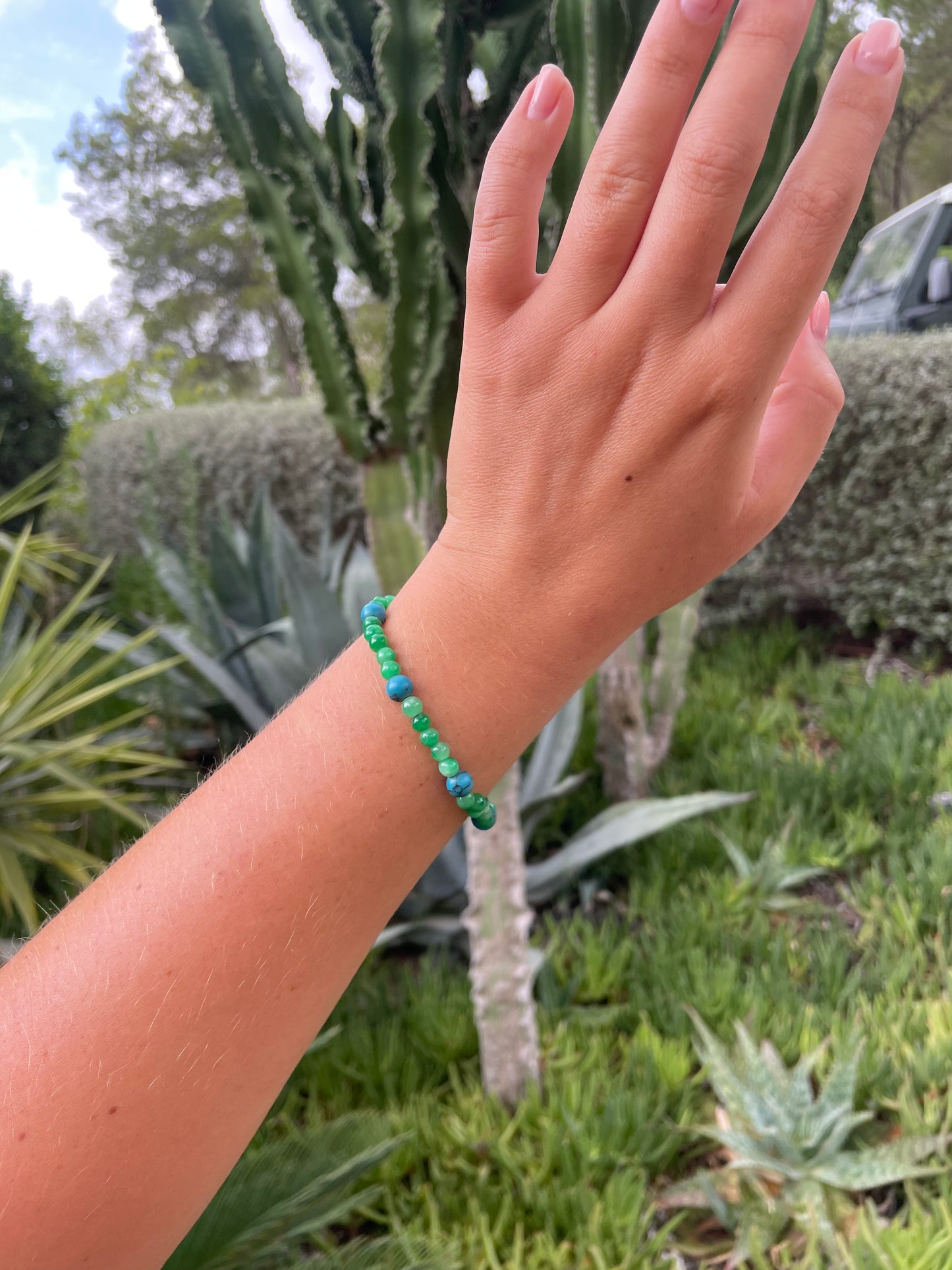 Jade and Turquoise Bead Bracelet