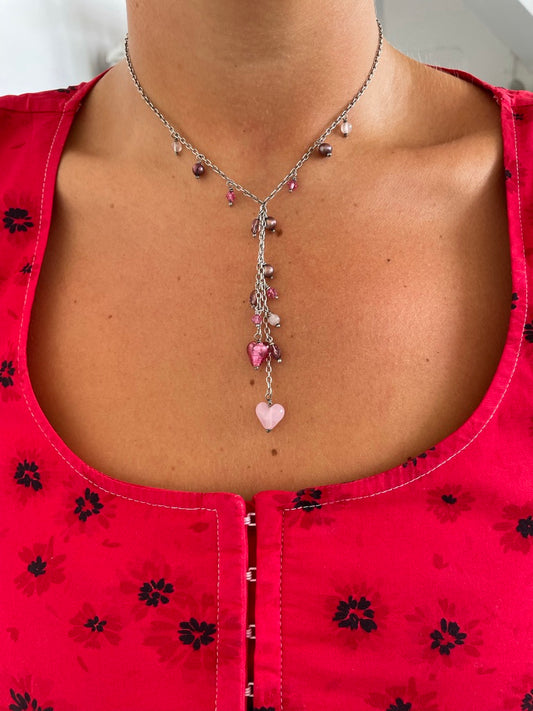 Barbie Pink Waterfall Necklace