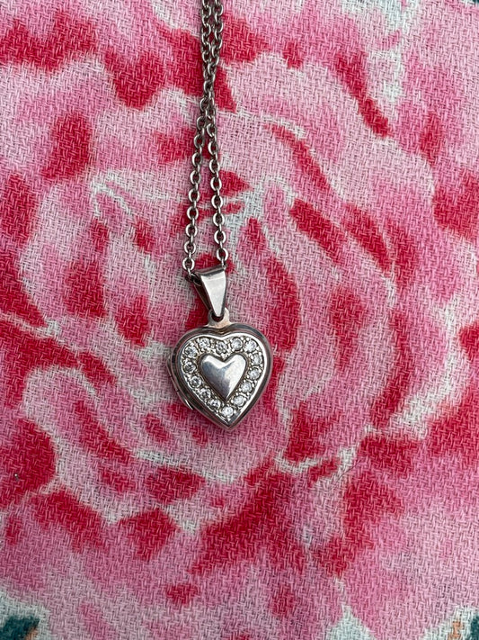 Diamante Heart Locket