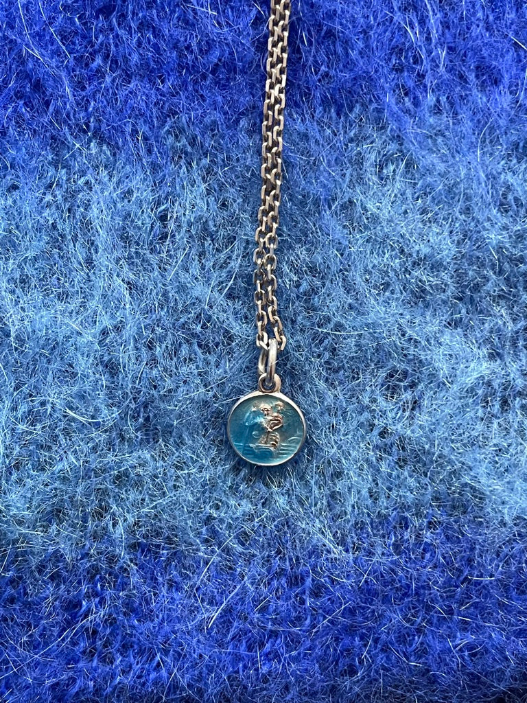 Teeny Baby Blue St Christopher