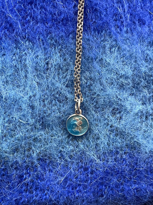 Teeny Baby Blue St Christopher