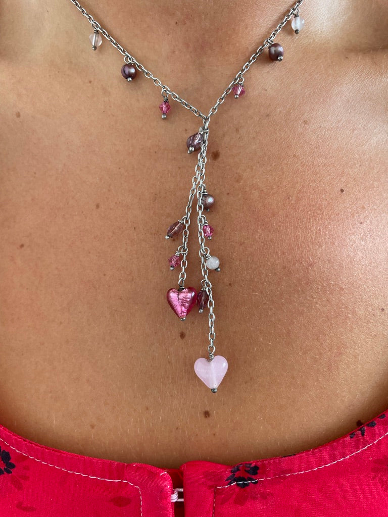 Barbie Pink Waterfall Necklace