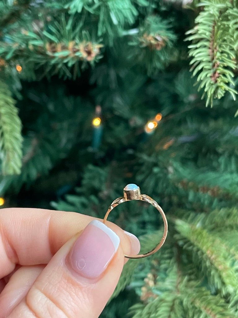 Jelly Opal Heart Ring