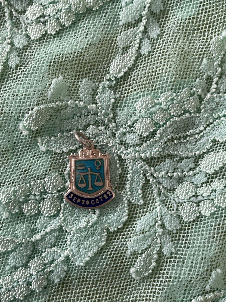 Libra Zodiac Cartouche Charm