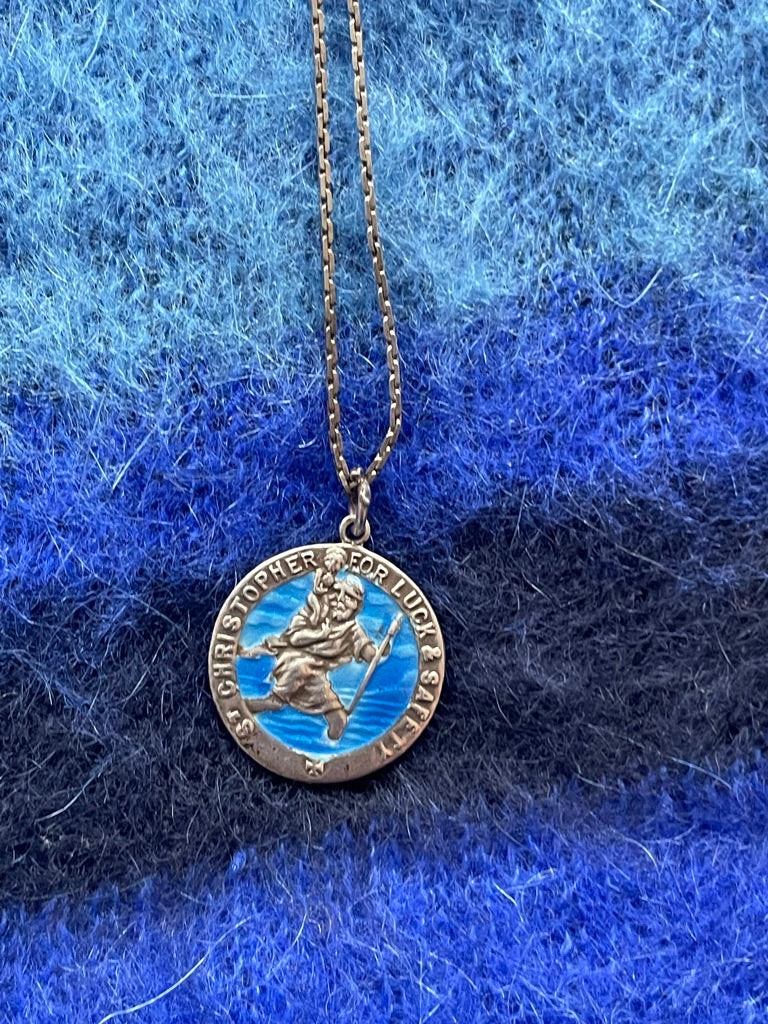 Text Blue St Christopher 18"