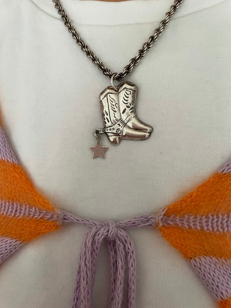 Chunky Cowboy Boot Necklace