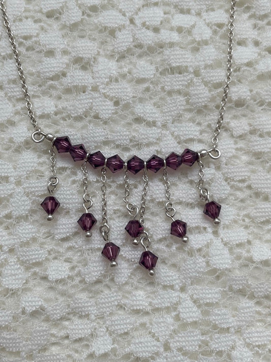 Amethyst Chandelier Necklace