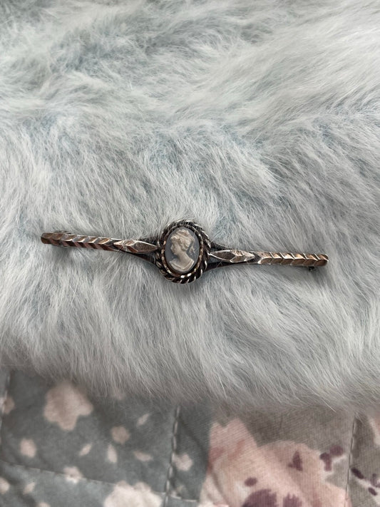 T Bar Cameo Brooch