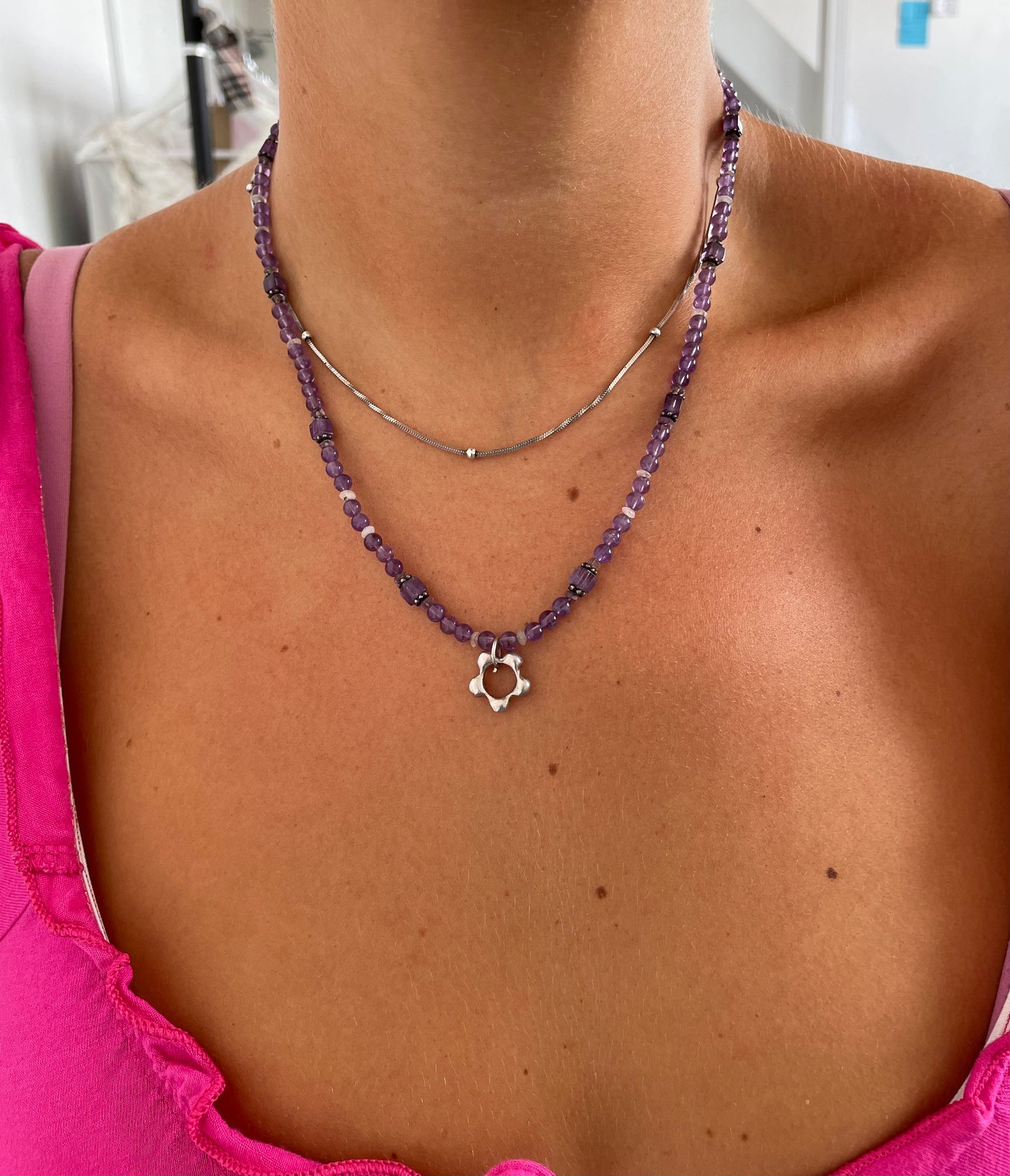 Fleur Amethyst Necklace