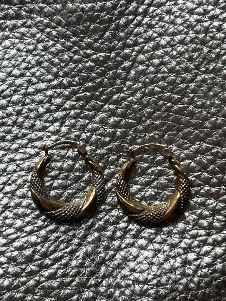 Textured Gold Hoops