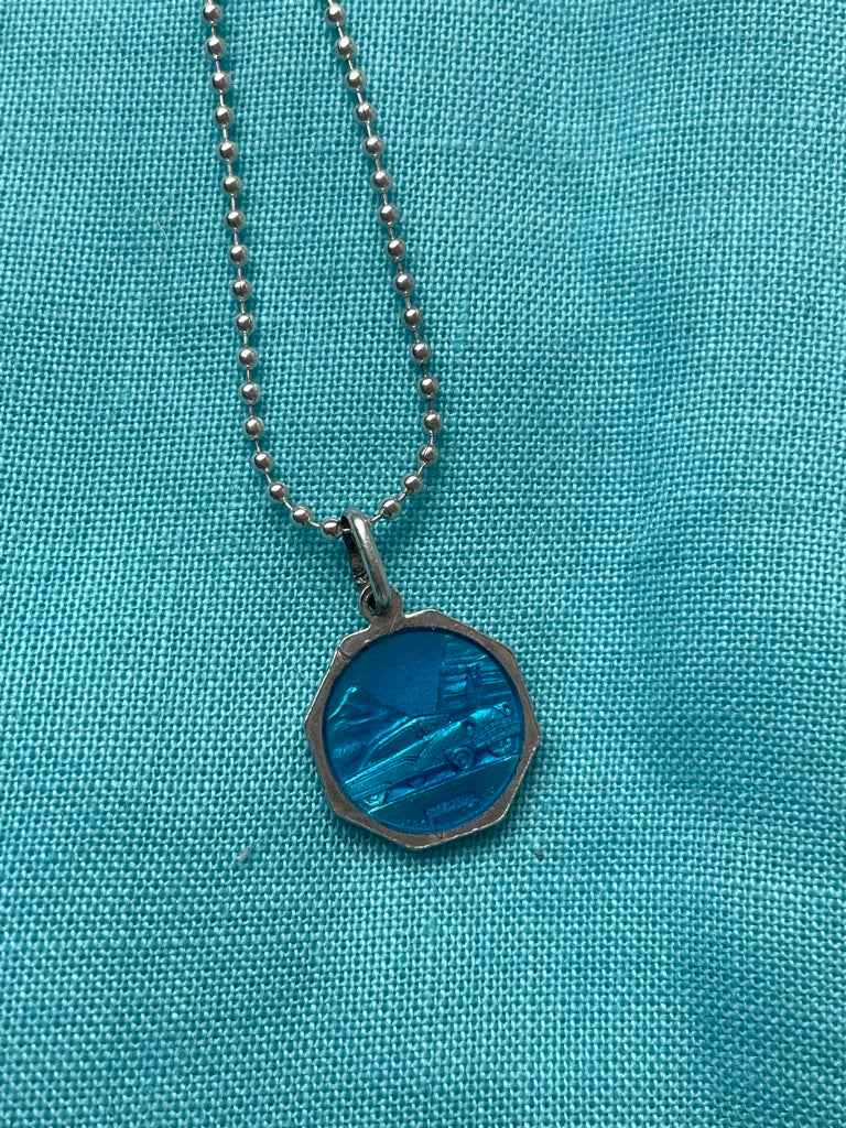 Dot Hexagon Enamel St Christopher