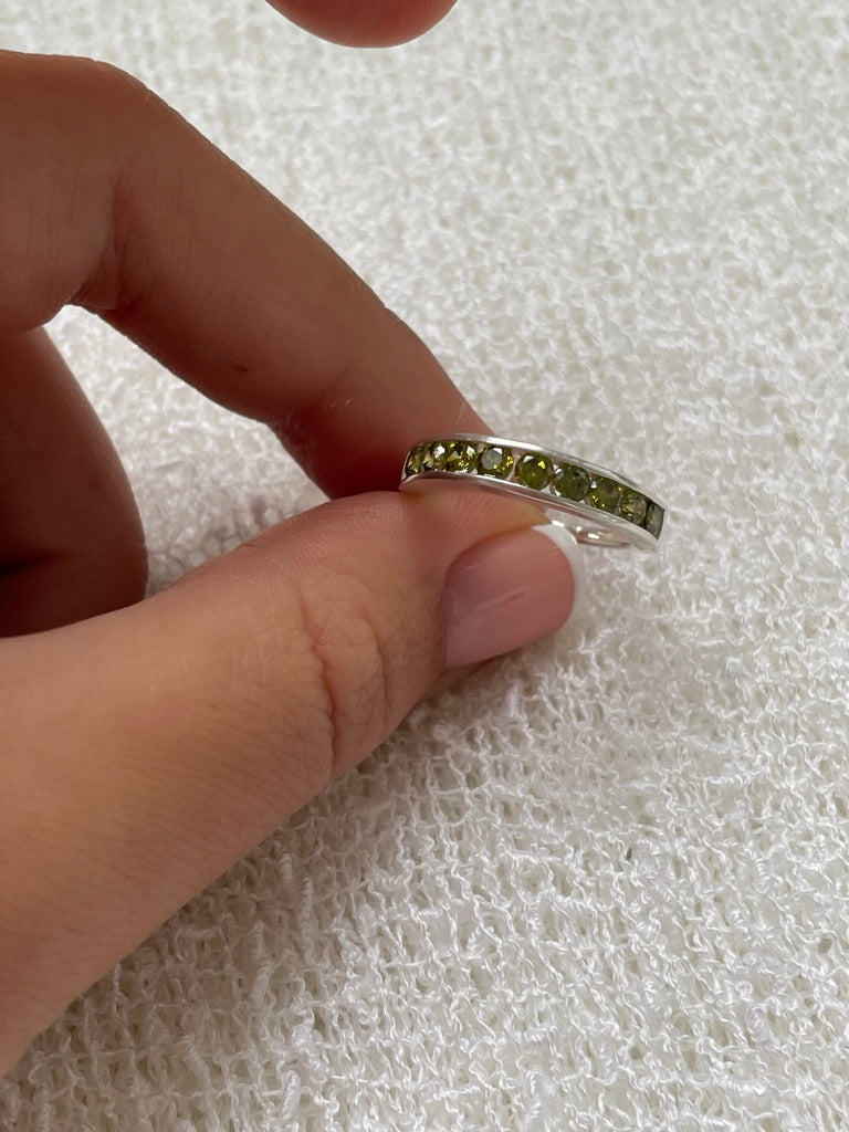 Peridot Half Eternity Ring