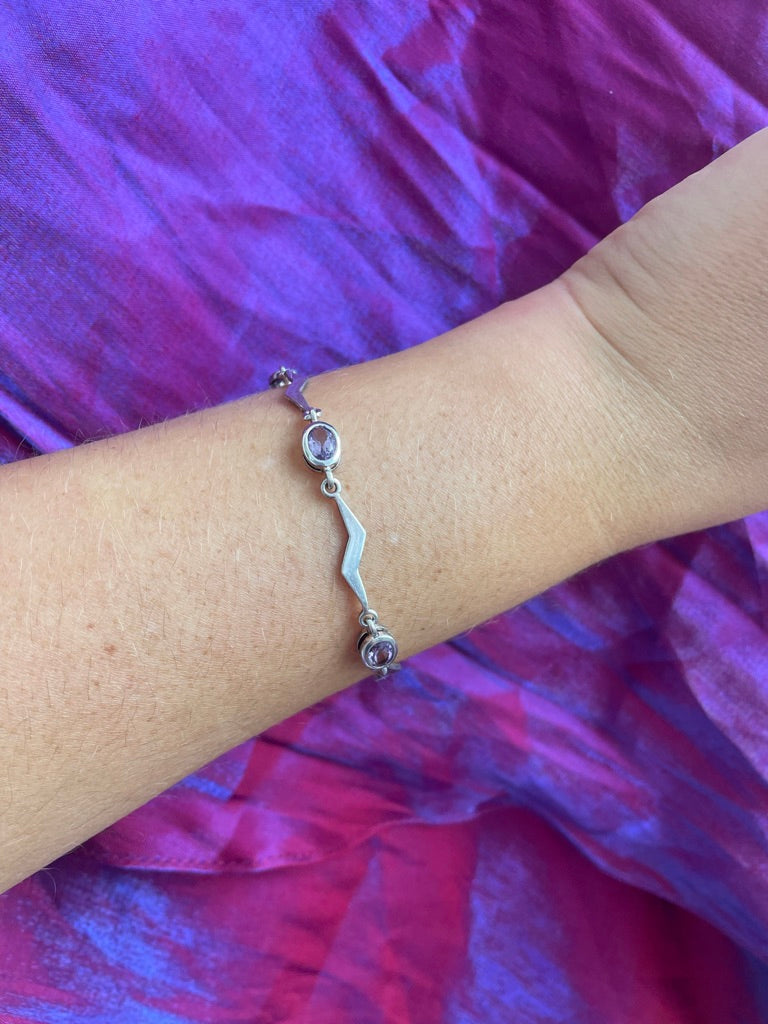 Amethyst Lightning Bracelet