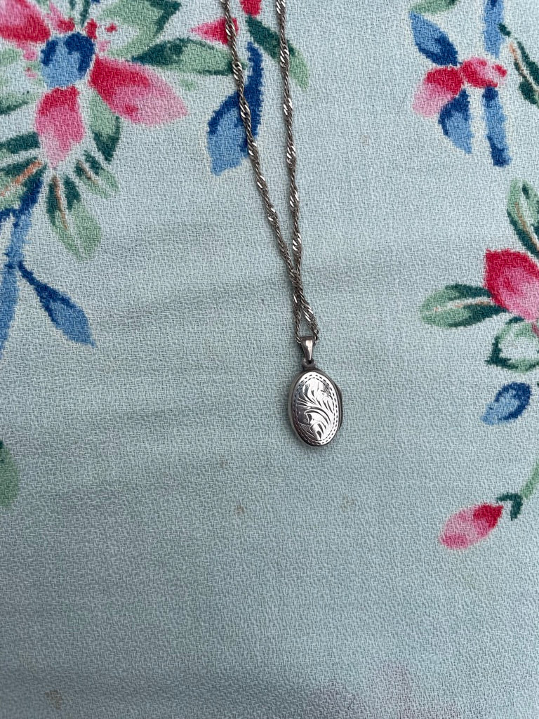 Oval Engraved Locket