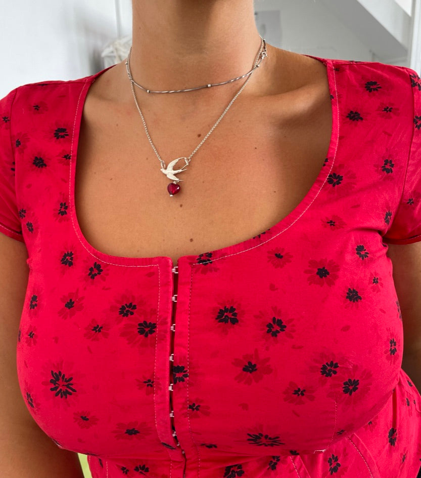 Heart Swallow Necklace