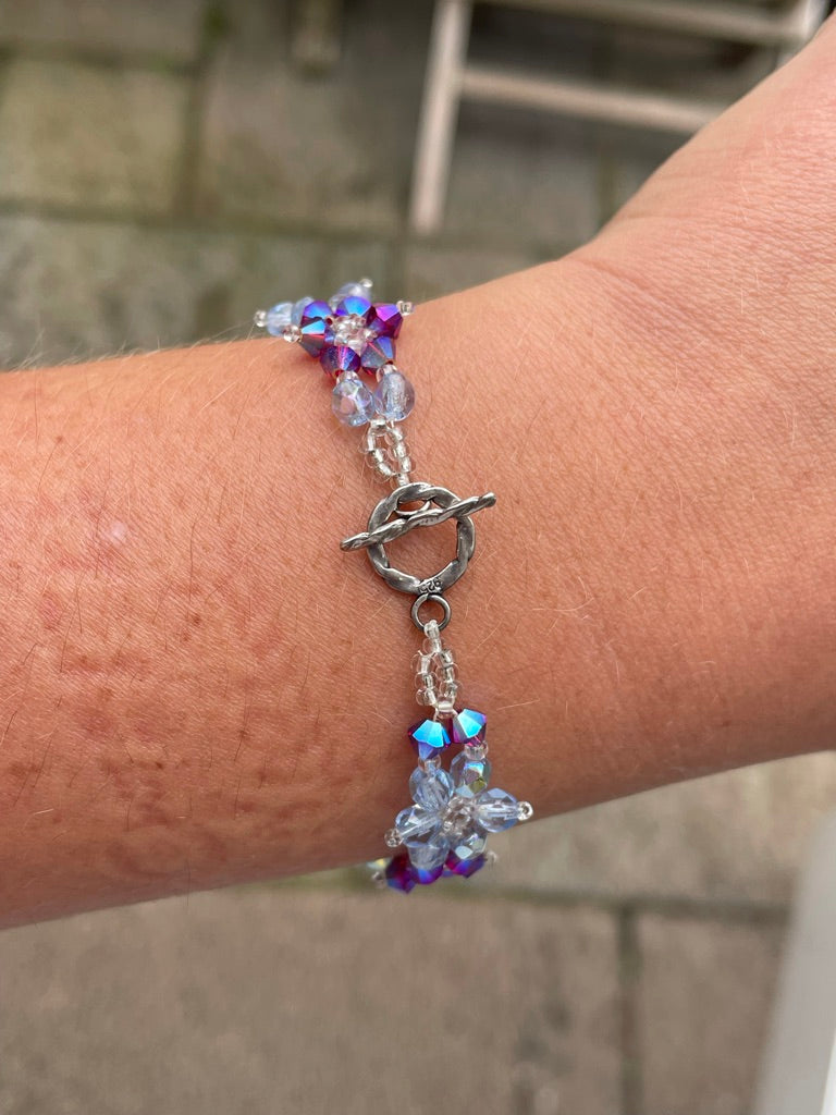 Iridescent Floral Bracelet