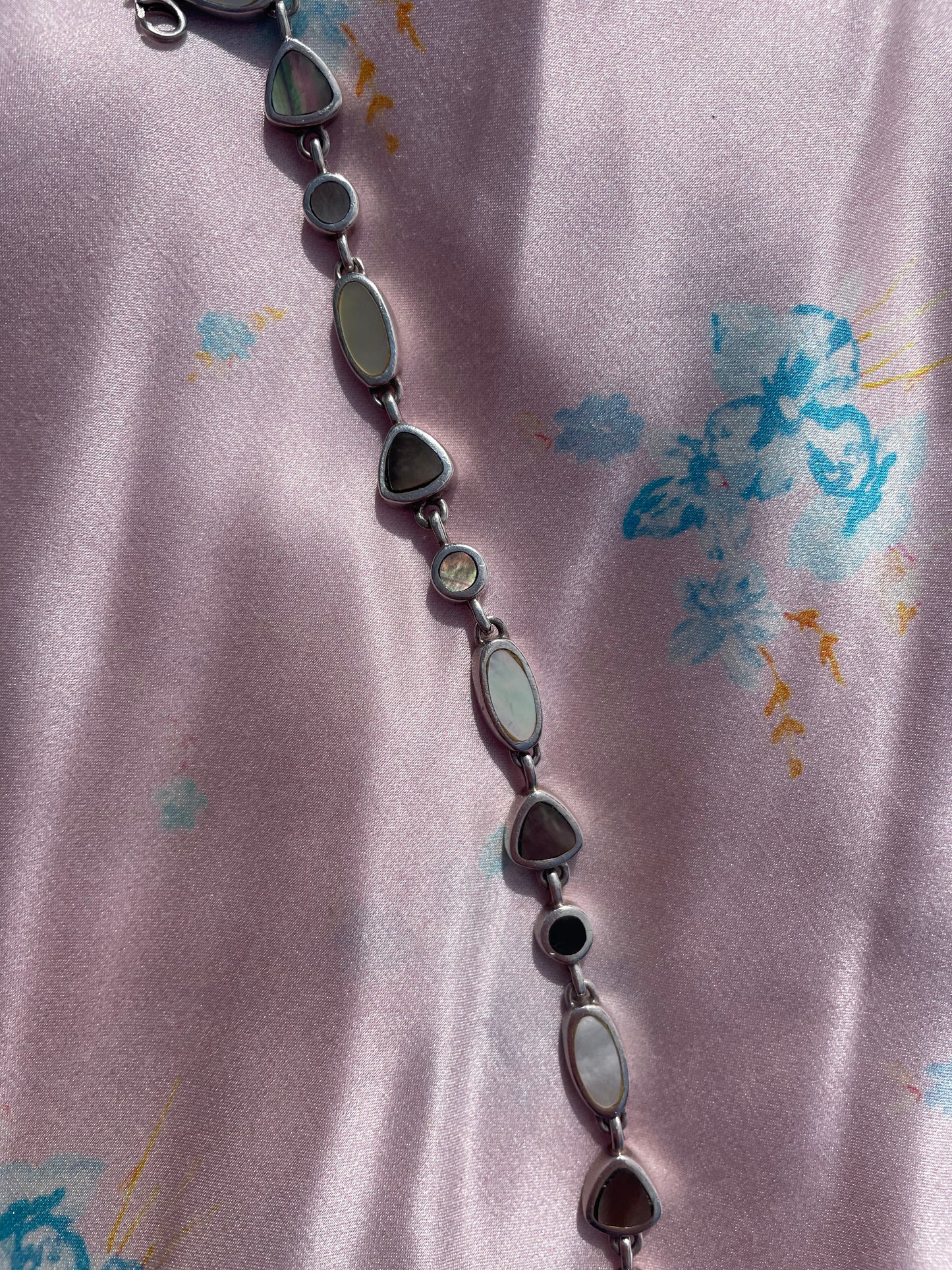 Abalone and Mother of Pearl Blobby Bracelet