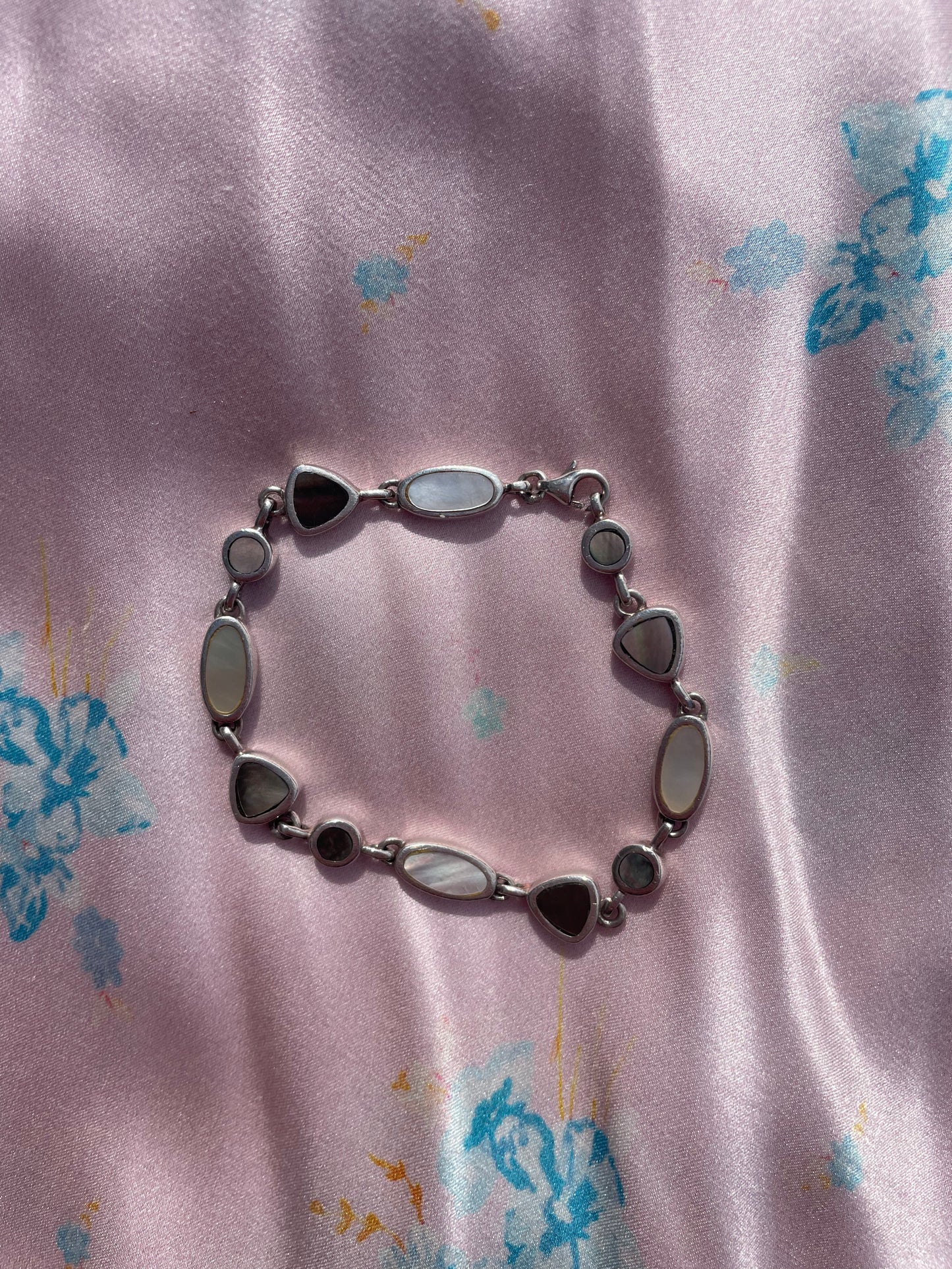 Abalone and Mother of Pearl Blobby Bracelet