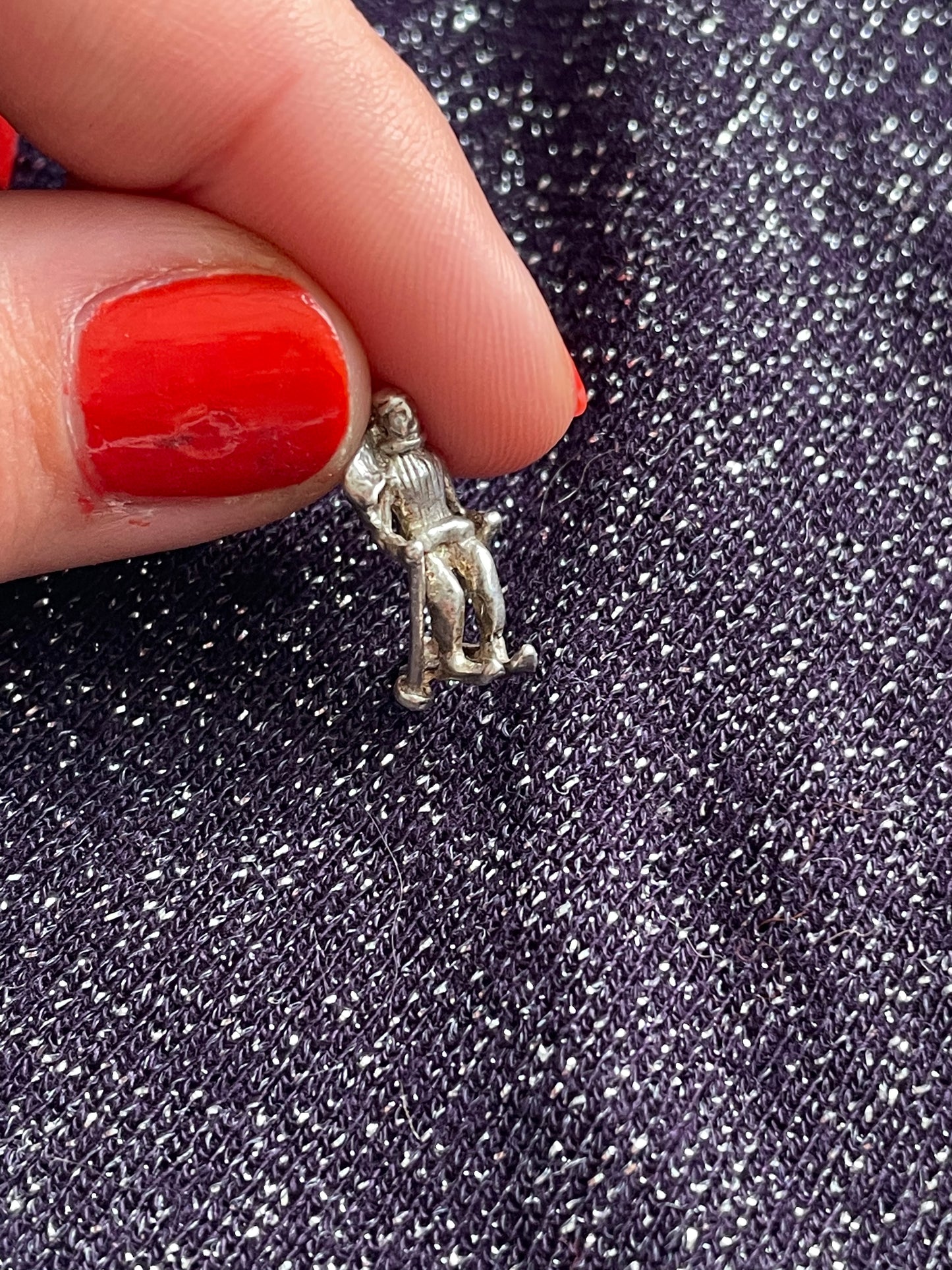 Skiing Man Charm